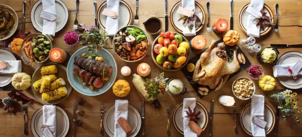 Surviving the Holidays in Recovery - thanksgiving dinner